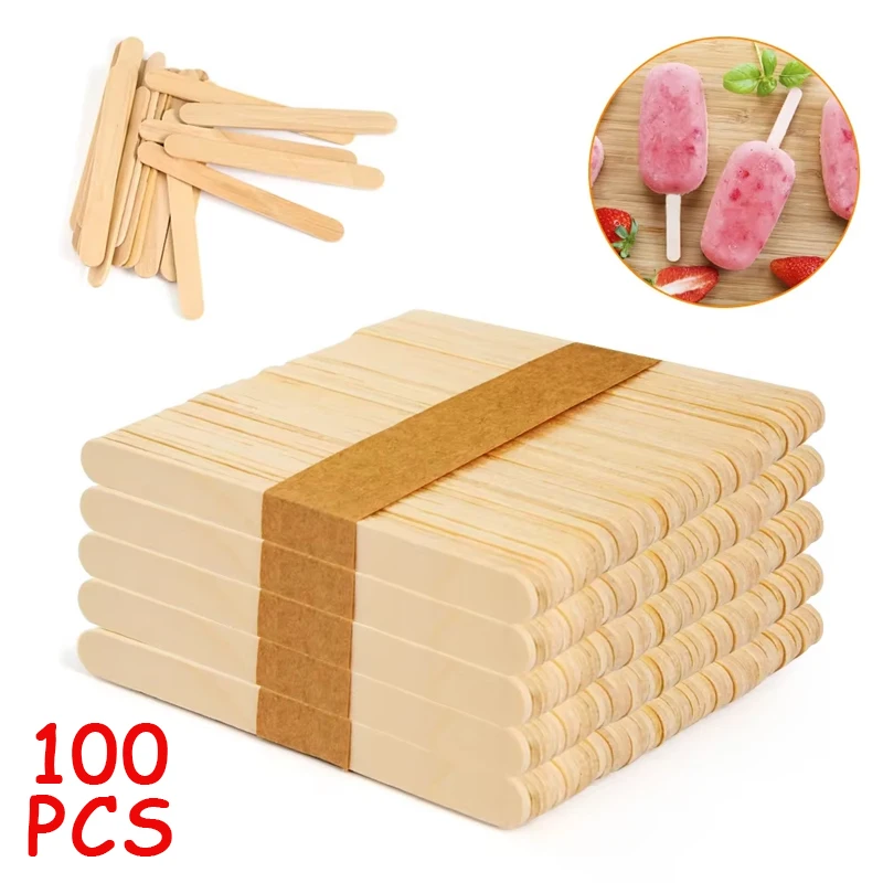 Art Craft With Ice Cream Stick - 100 pièces bâtons de glace Popsicle