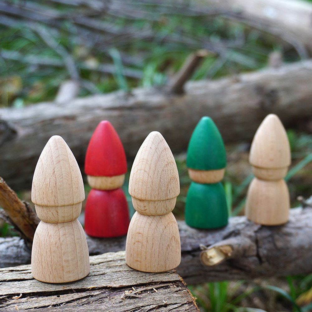Art Craft Wood - 6 figurines en bois non peintes,