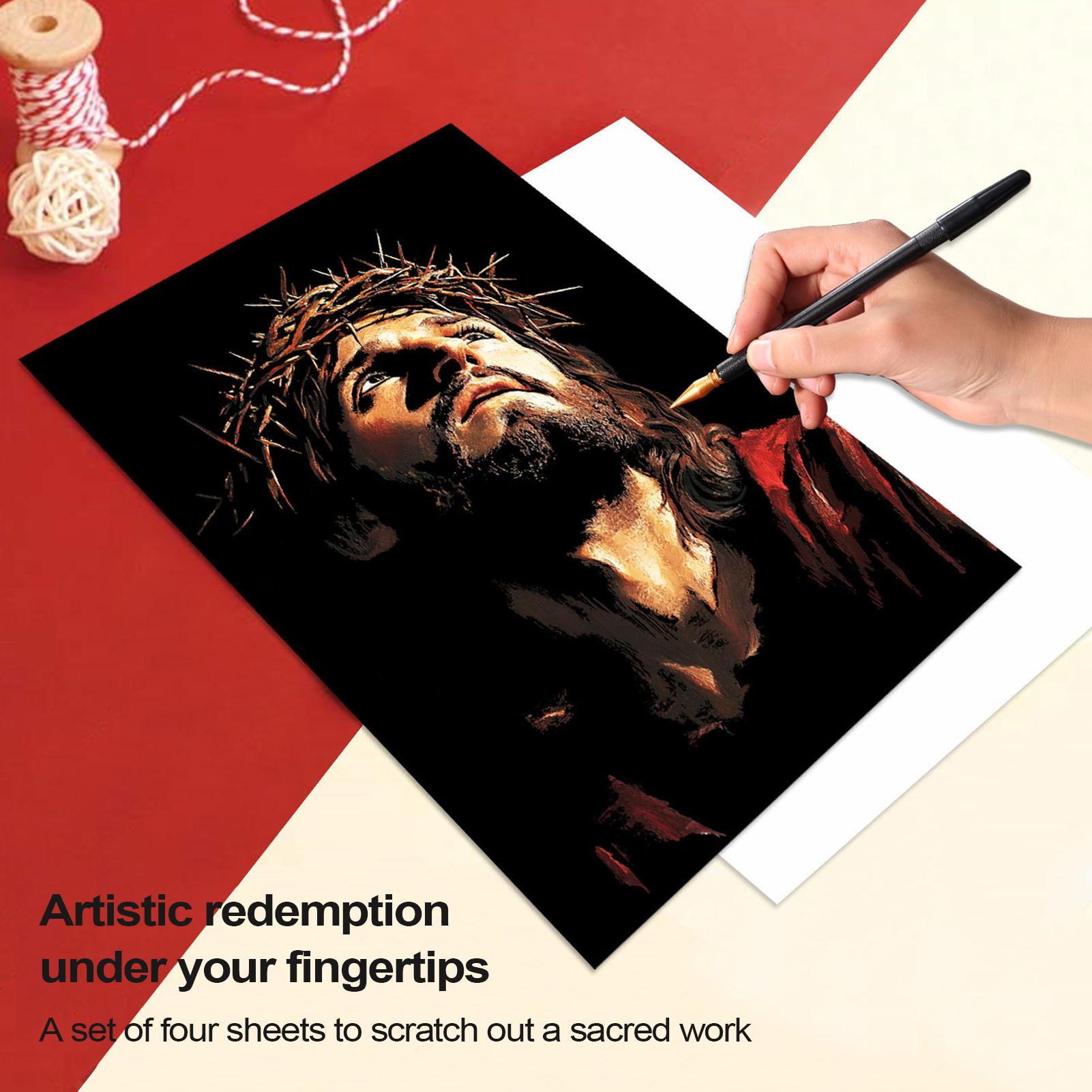 Livre à gratter jésus, peintur - Art Craft Books avis et prix