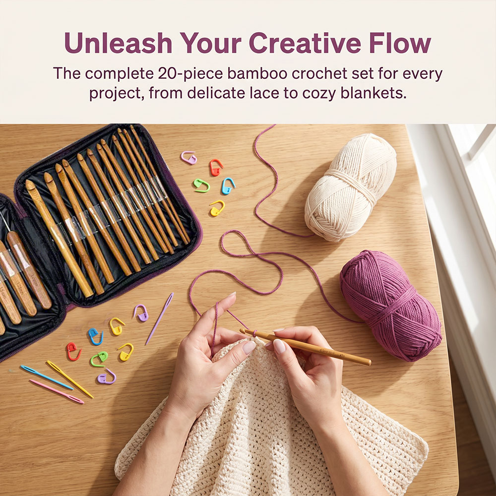 Ensemble de 74 crochets en bam - Art Craft Materials avis et prix