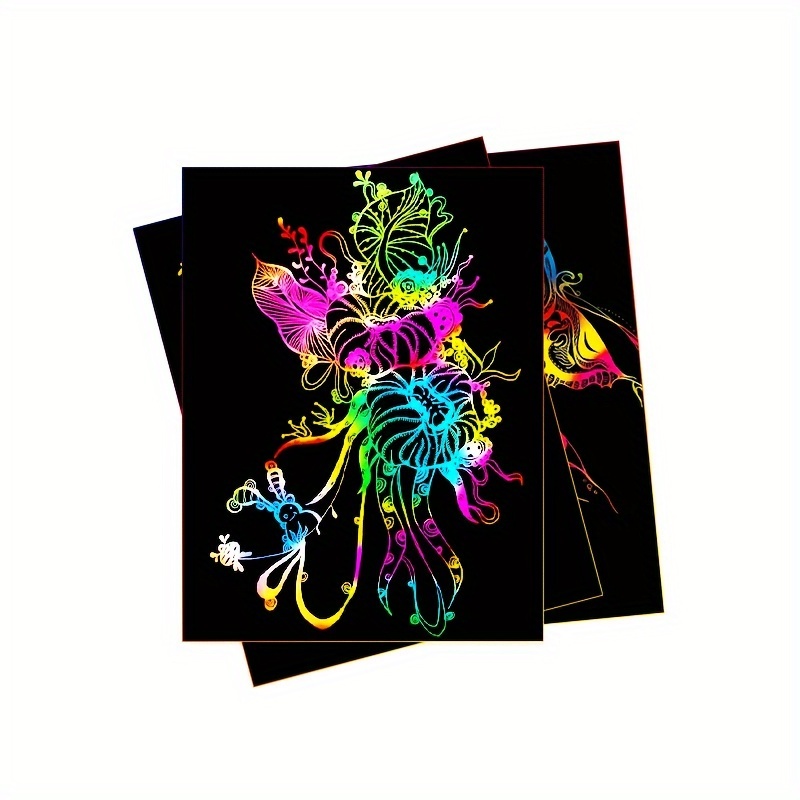50 feuilles de papier à gratte - Art Craft Rainbow avis et prix