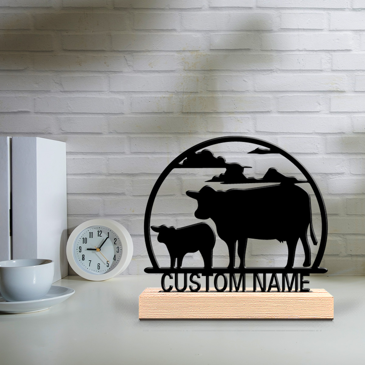 1 pièce Statue de vache person - Art Craft Wood avis et prix